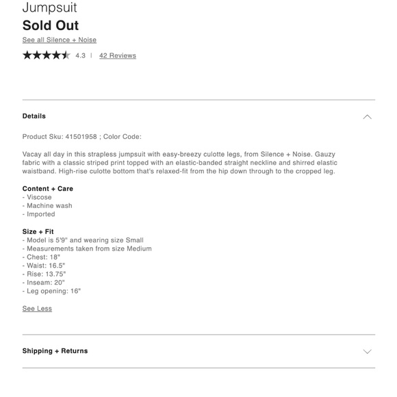 Urban Outfitters Silence + Noice Jackson Jumpsuit - Picture 5 of 7